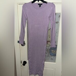 Lilac long knit dress